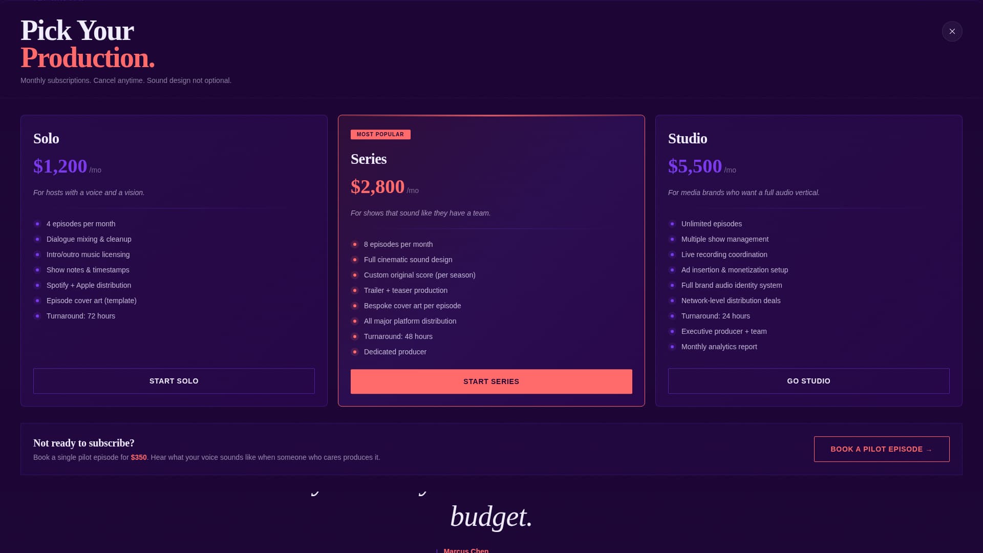 Airwave - Bold Podcast Landing Page Template