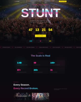 Stunt - Viral Challenge Landing Page Template