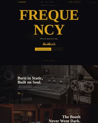 Frequency - Immersive Radio Landing Page Template