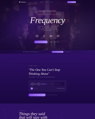 Frequency - Captivating Podcast Landing Page Template