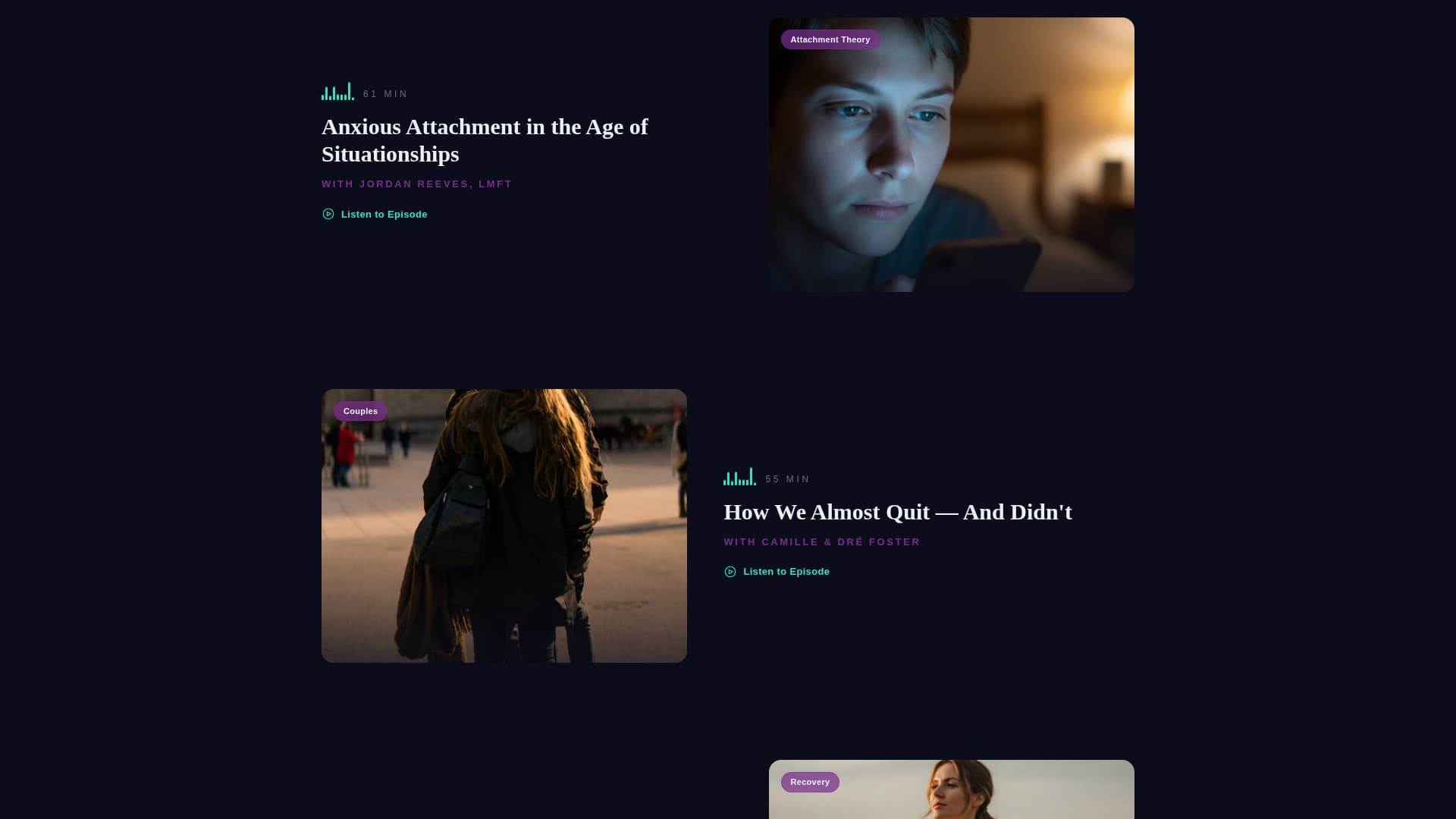 Frequency - Immersive Podcast Landing Page Template