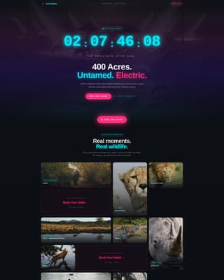 Savanna - Electric Safari Landing Page Template