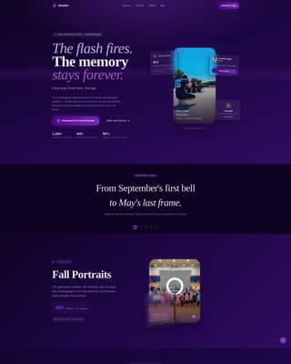 Shutter - Captivating Schoolphotography Landing Page Template