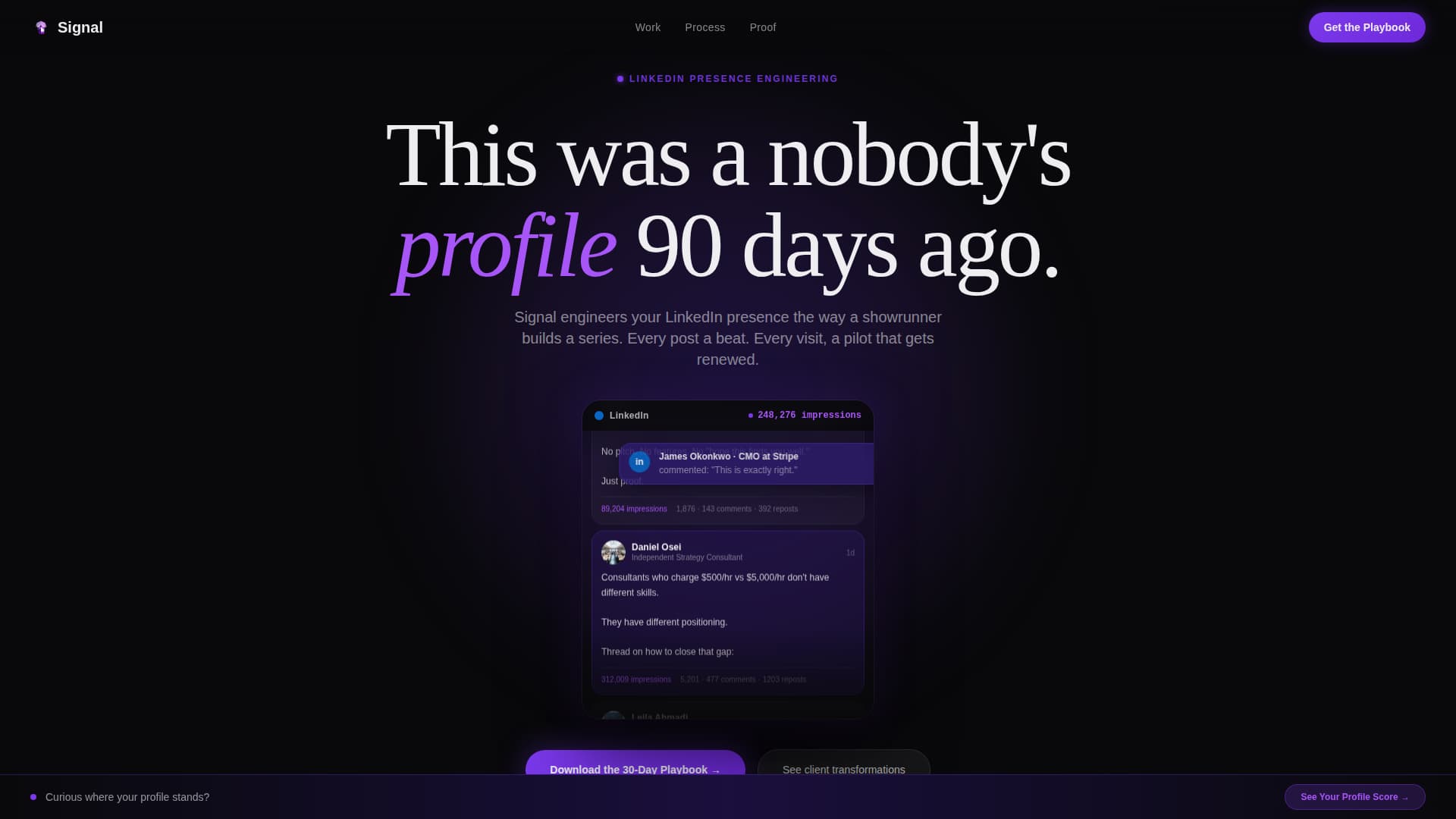 Signal - Powerful Linkedin Landing Page Template
