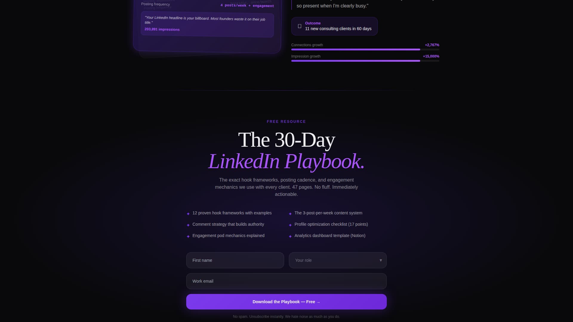 Signal - Powerful Linkedin Landing Page Template