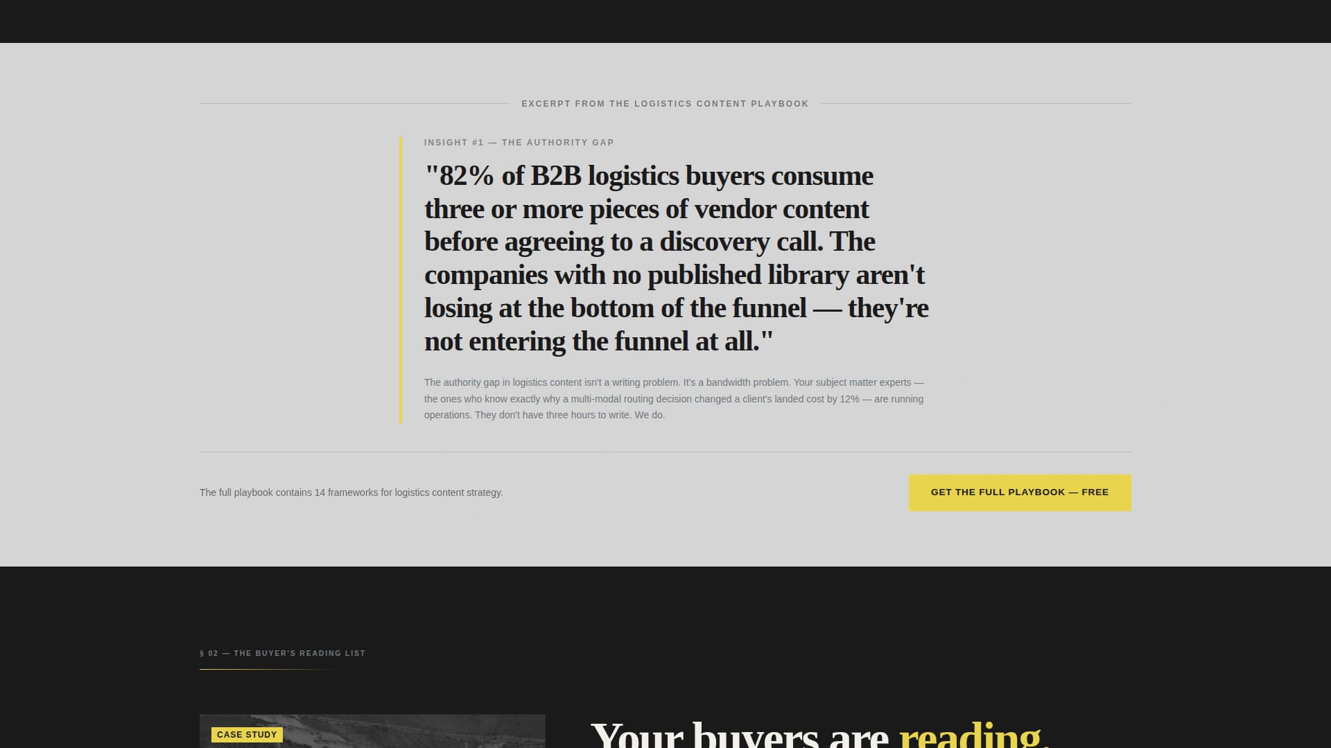 Freight - Industrial Contentmarketing Landing Page Template