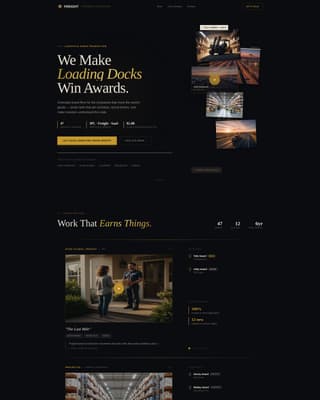 Freight - Cinematic Logistics Landing Page Template