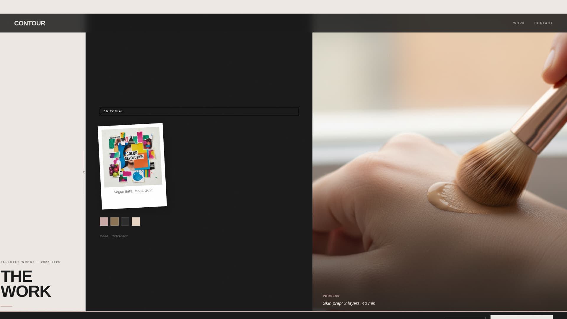Contour - Bold Makeupartist Landing Page Template