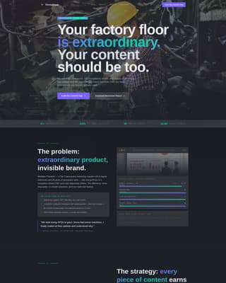 Throughput - Precision Manufacturing Landing Page Template