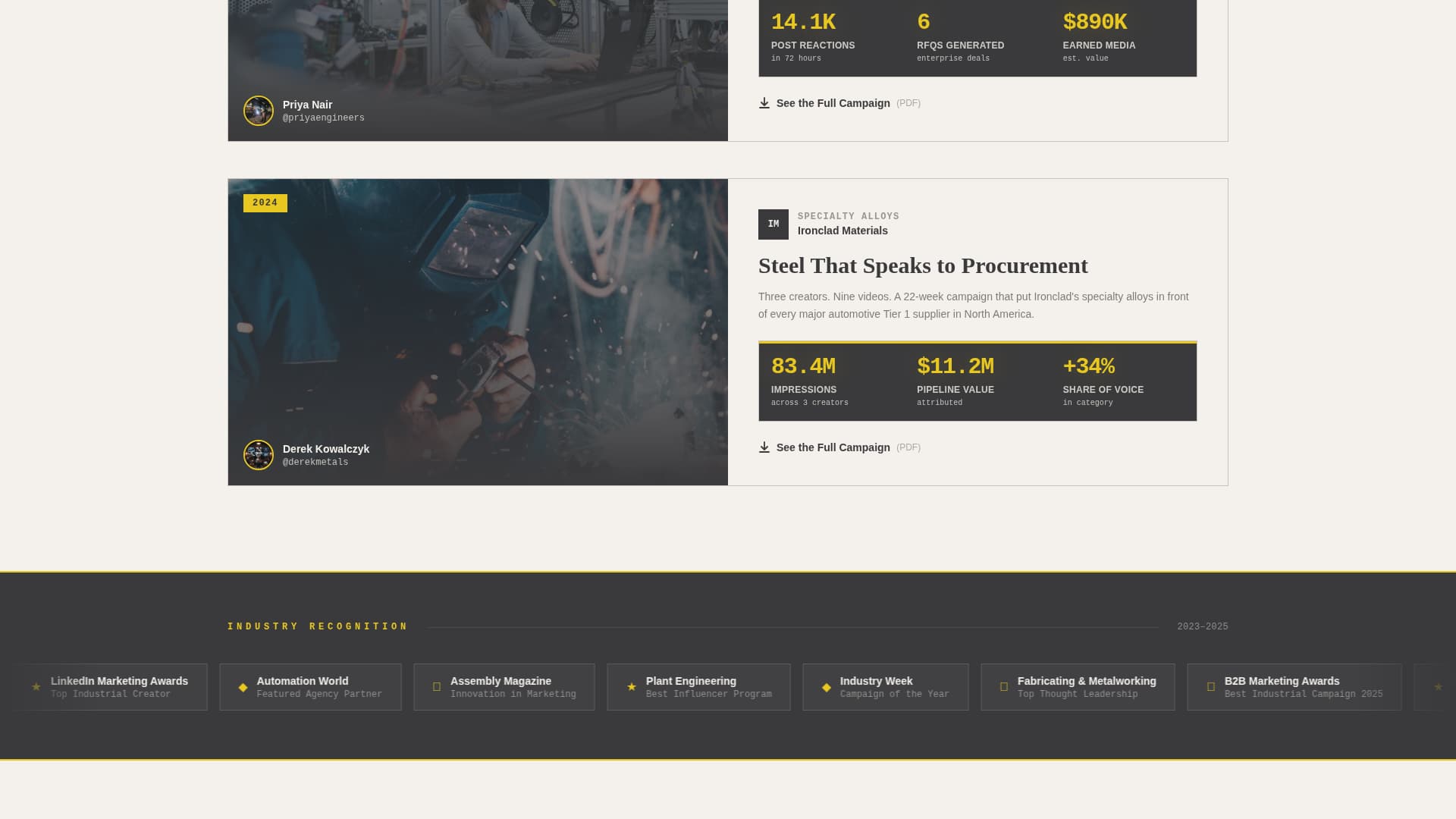 Forge - Bold Manufacturing Landing Page Template