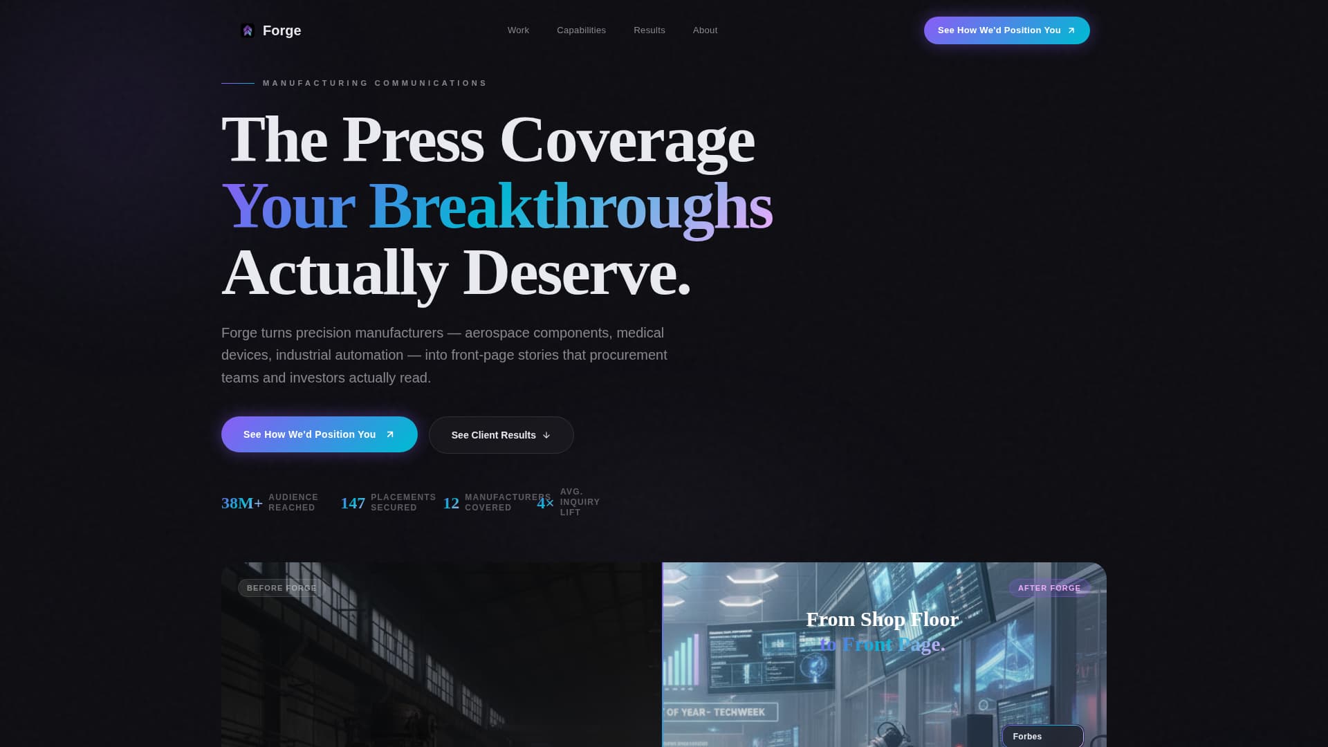 Construct — Industrial Fabrication Services Landing Page Template