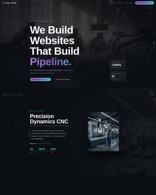 Forge - Precision Manufacturing Landing Page Template