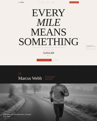 Stride - Powerful Marathon Landing Page Template