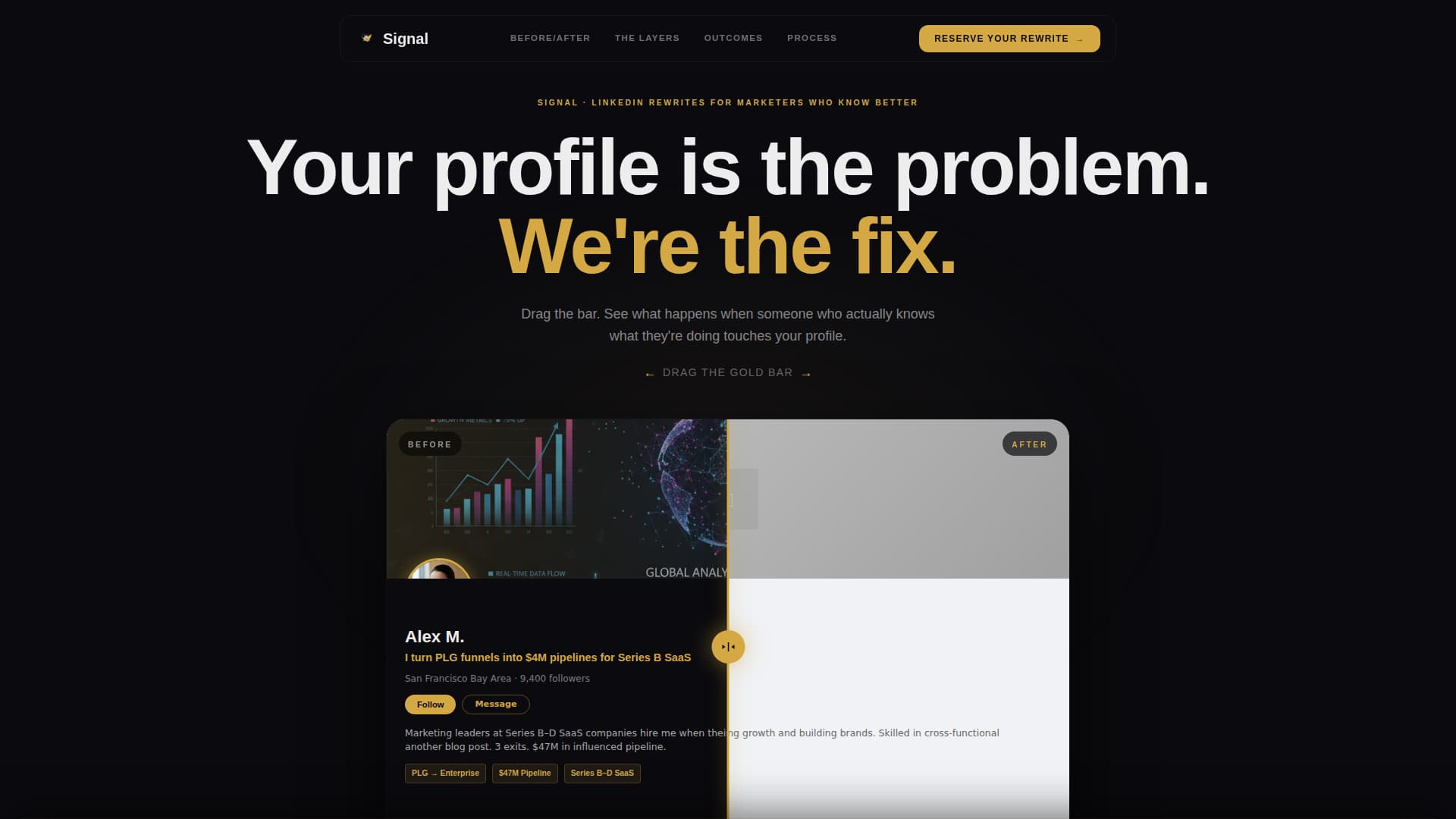 Signal - Bold Linkedin Landing Page Template