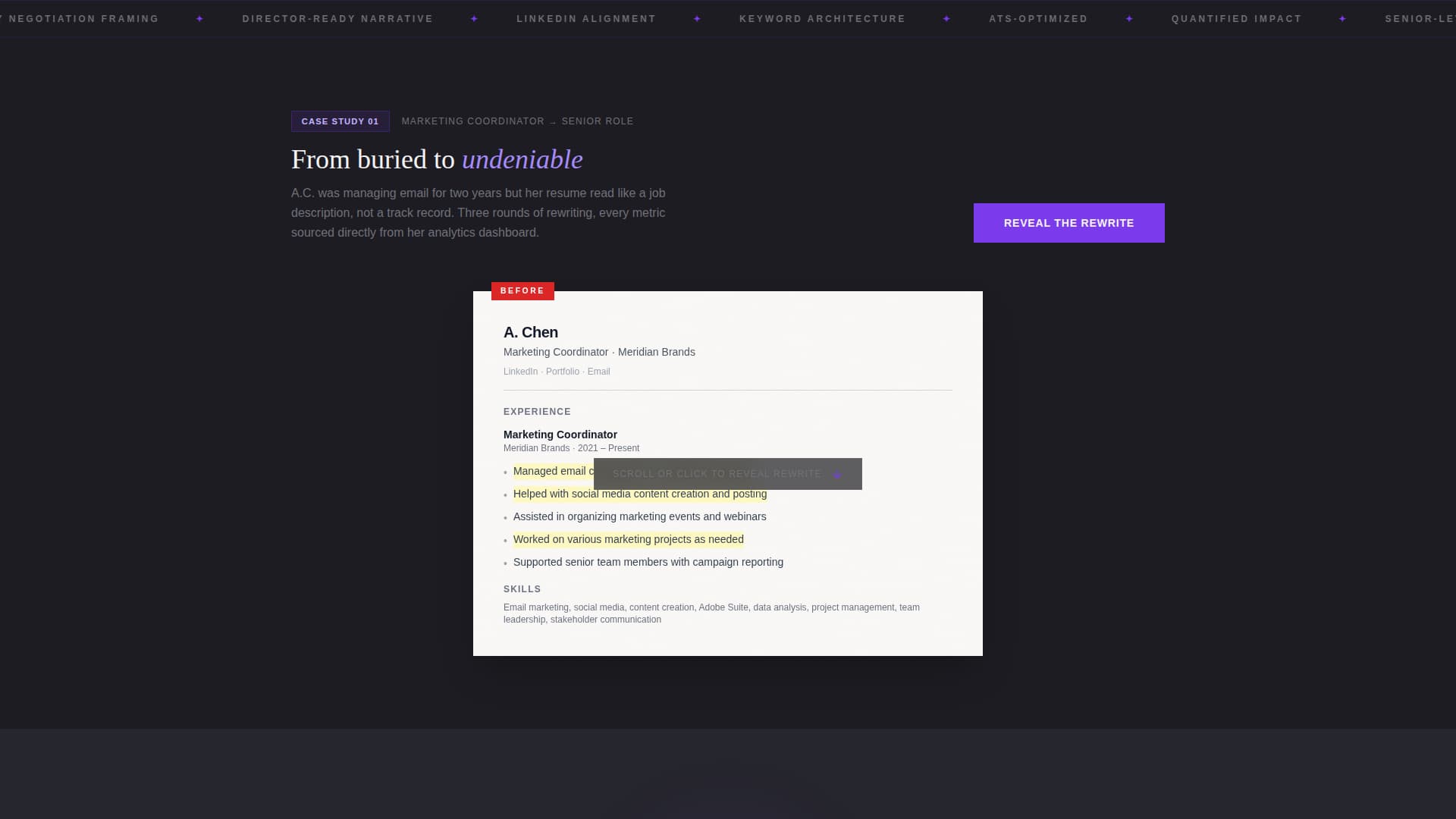 Folio - Boutique Marketingmanager Landing Page Template