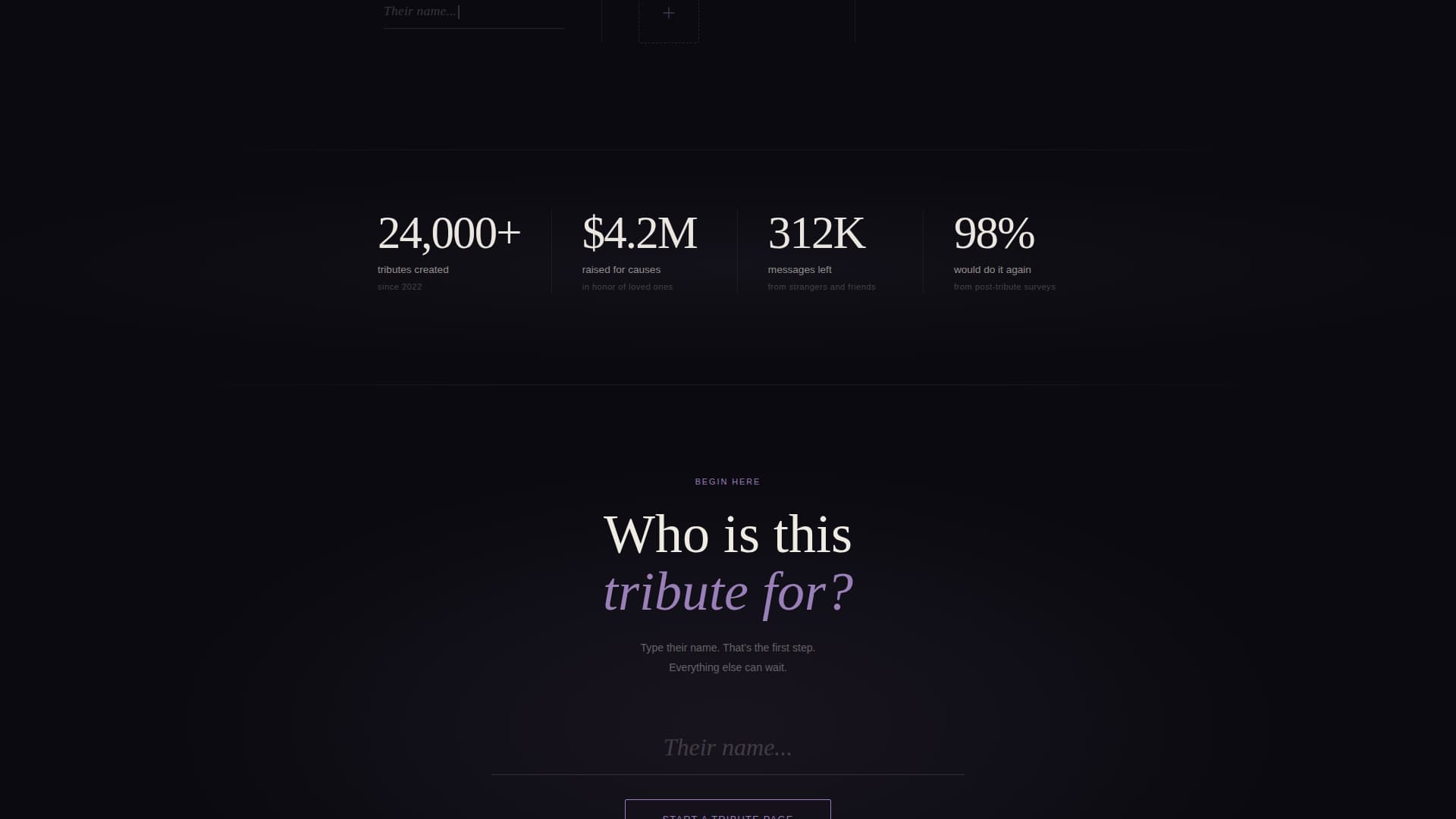 Tribute - Heartfelt Memorial Landing Page Template