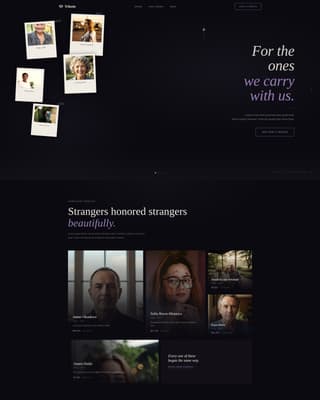 Tribute - Heartfelt Memorial Landing Page Template