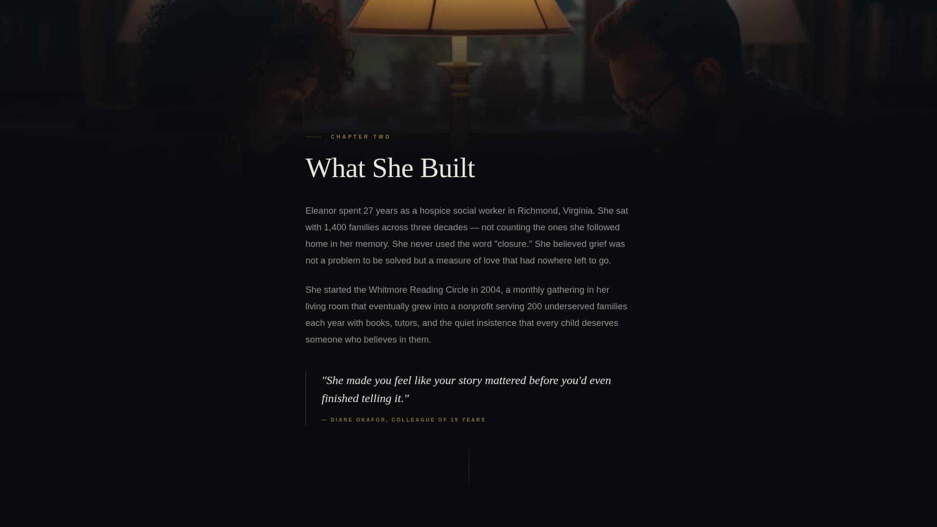 Memoriam - Immersive Memorial Landing Page Template