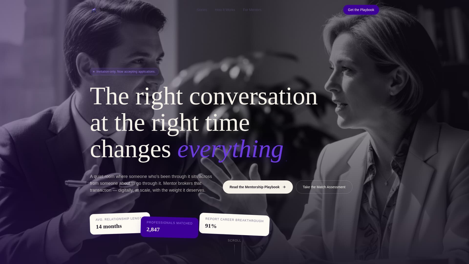 Mentor - Powerful Mentorship Landing Page Template