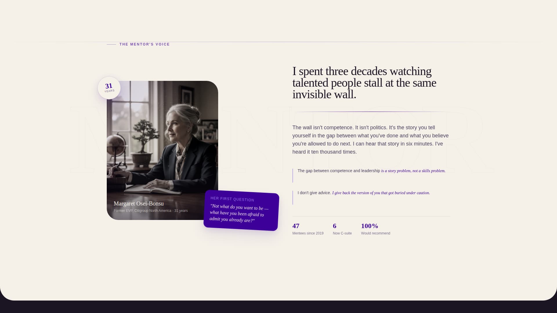 Mentor - Powerful Mentorship Landing Page Template