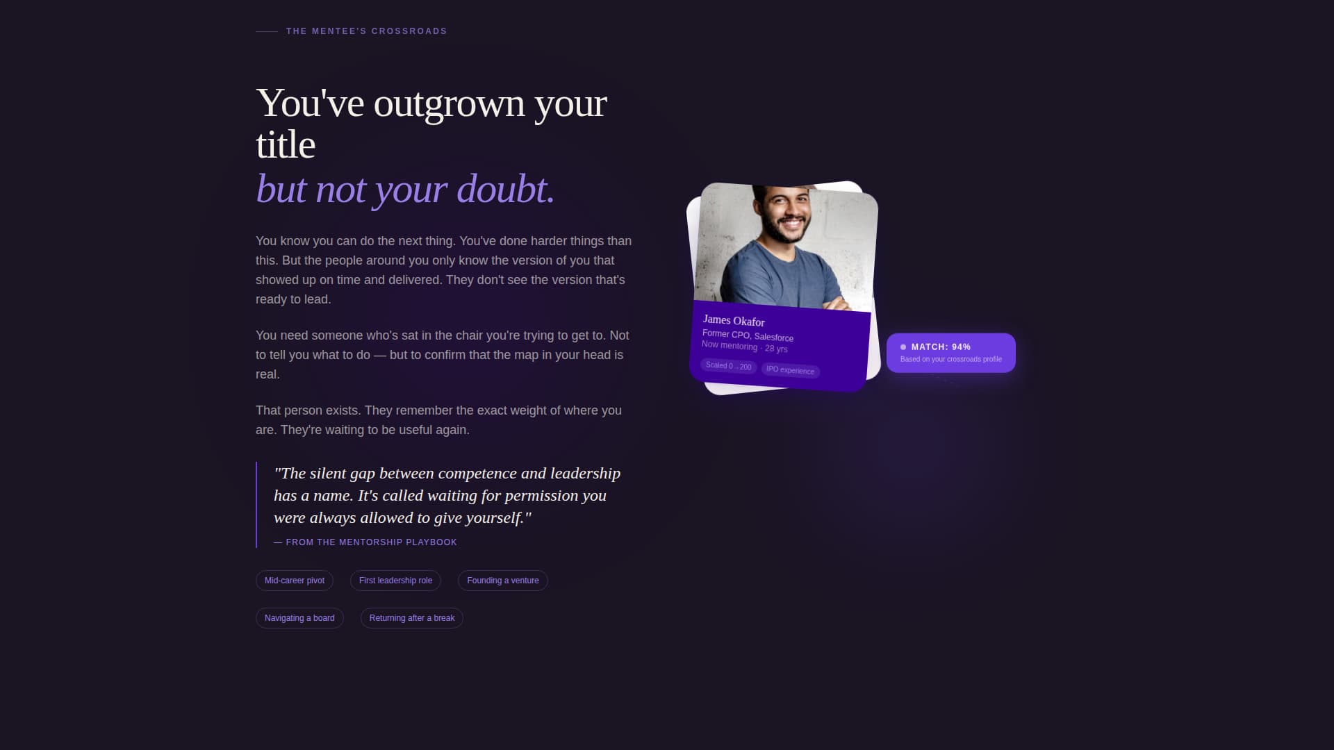 Mentor - Powerful Mentorship Landing Page Template