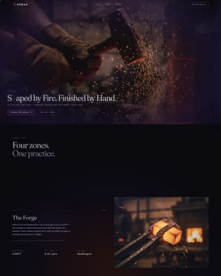 Forge - Immersive Metalsmith Landing Page Template