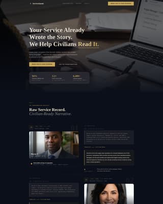 Servicespeak - Powerful Veteran Landing Page Template