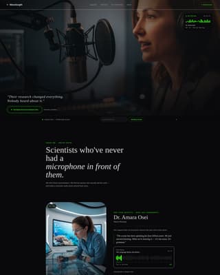 Wavelength - Cinematic Science Landing Page Template