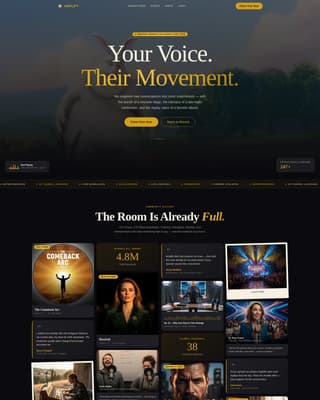 Amplify - Electrifying Podcast Landing Page Template