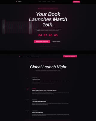 Publish - Electrifying Selfpublishing Landing Page Template