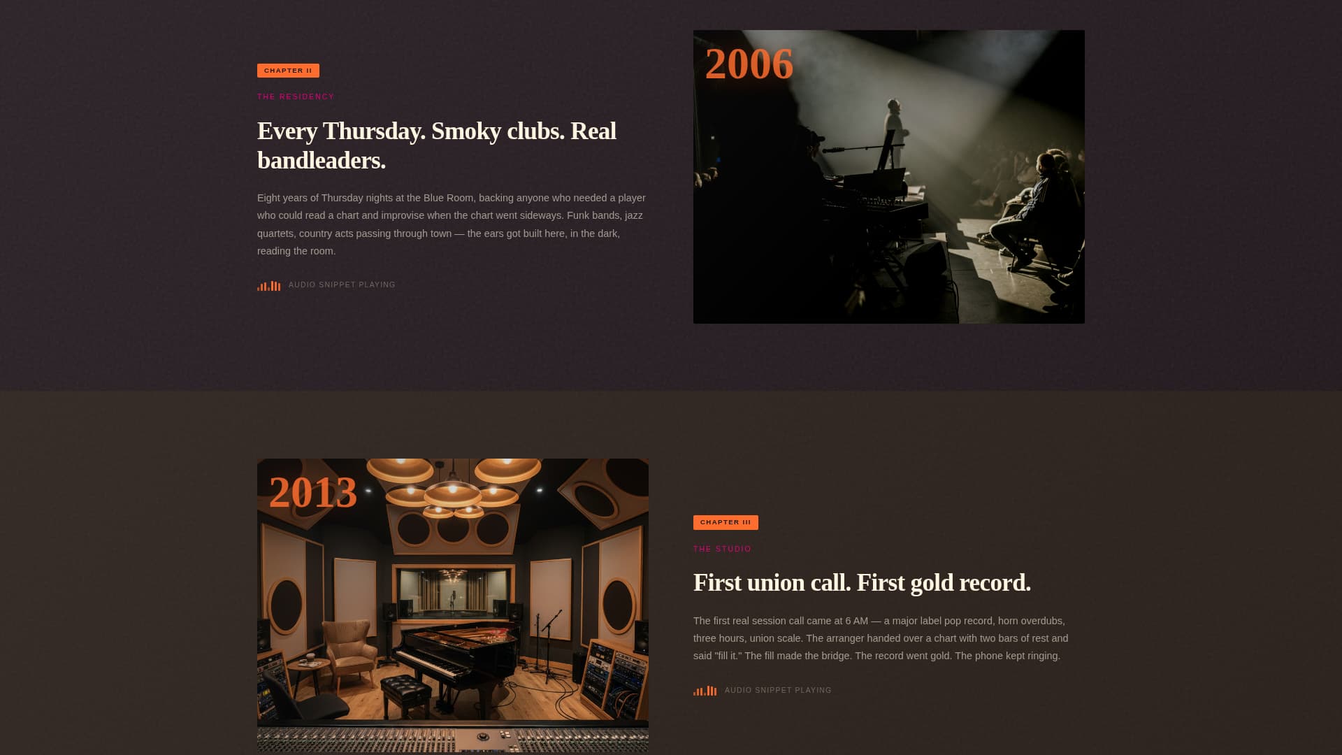 Session - Electrifying Musician Landing Page Template