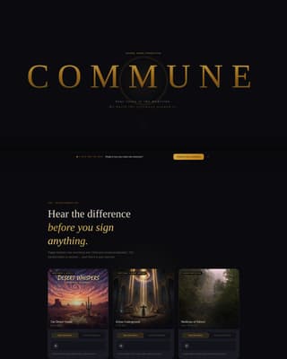 Commune - Transformative Spirituality Landing Page Template