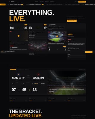 Signal - Electrifying Sportsstreaming Landing Page Template