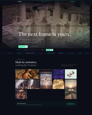 Frames - Immersive Stopmotion Landing Page Template