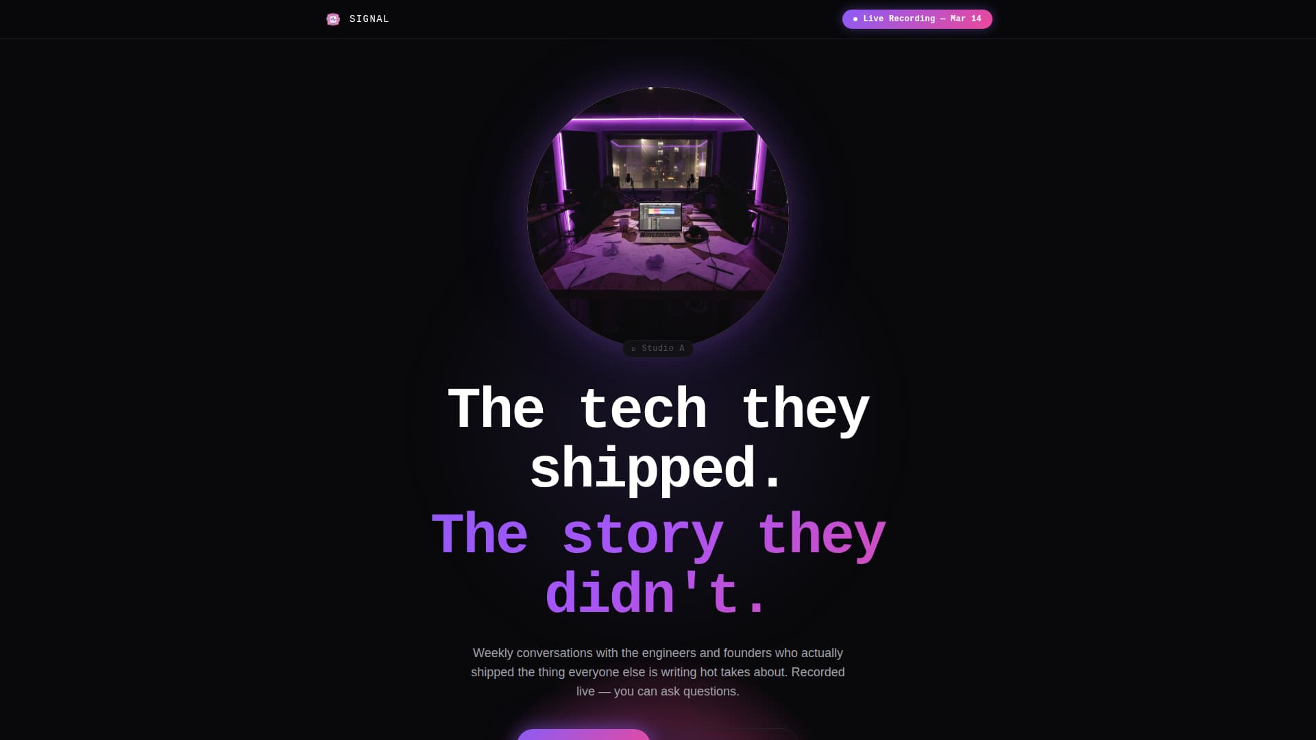 Signal - Immersive Technology Landing Page Template