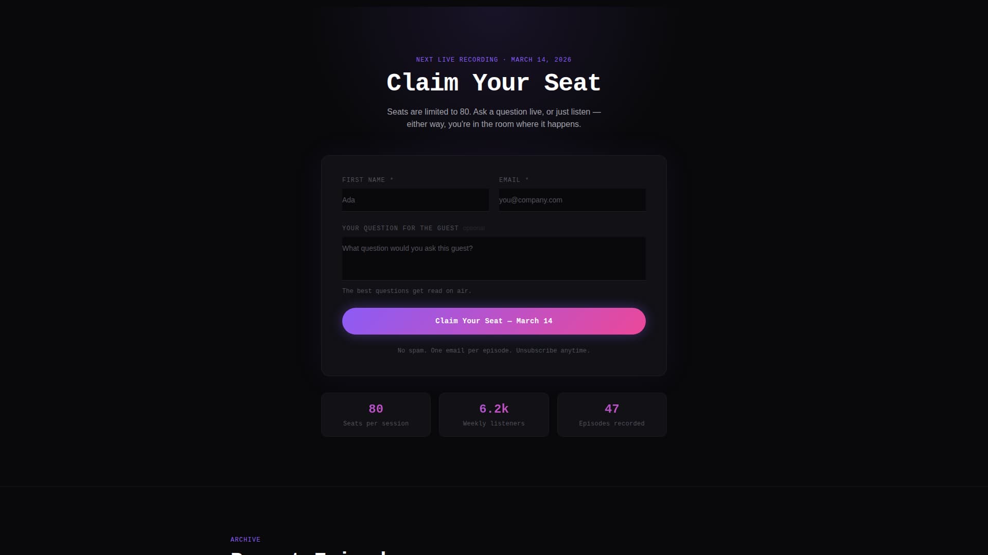 Signal - Immersive Technology Landing Page Template