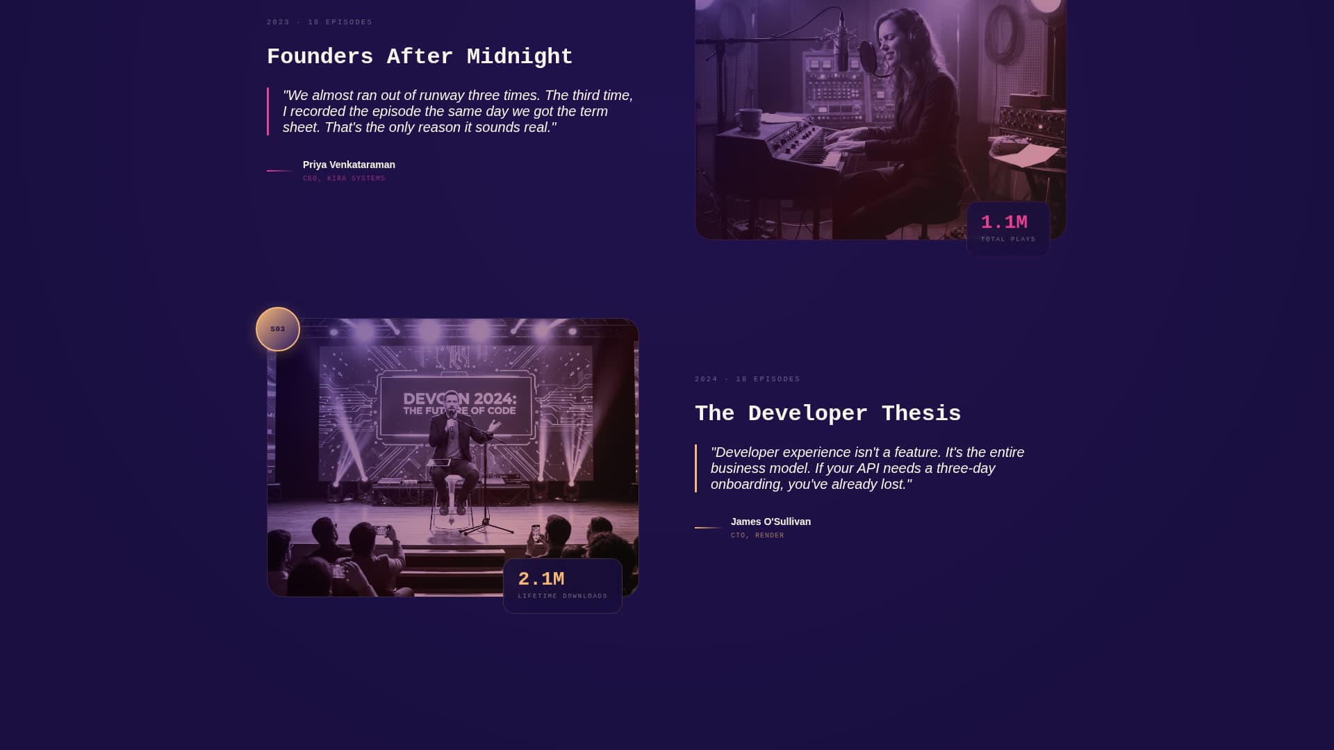 Signal - Immersive Podcast Landing Page Template