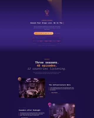 Signal - Immersive Podcast Landing Page Template