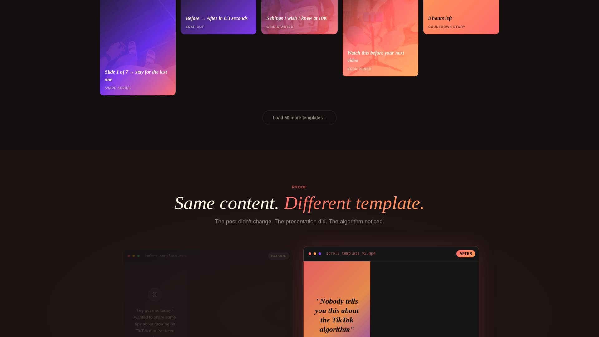 Scroll - Viral Tiktok Landing Page Template
