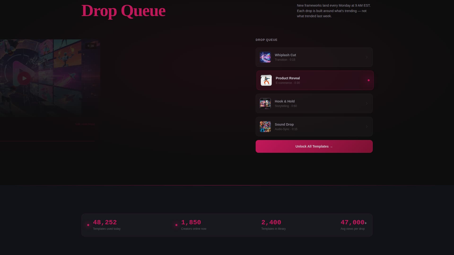 Viral - Electric Creator Landing Page Template