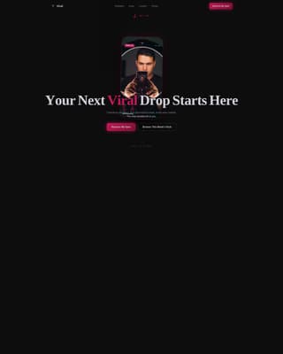 Viral - Electric Creator Landing Page Template