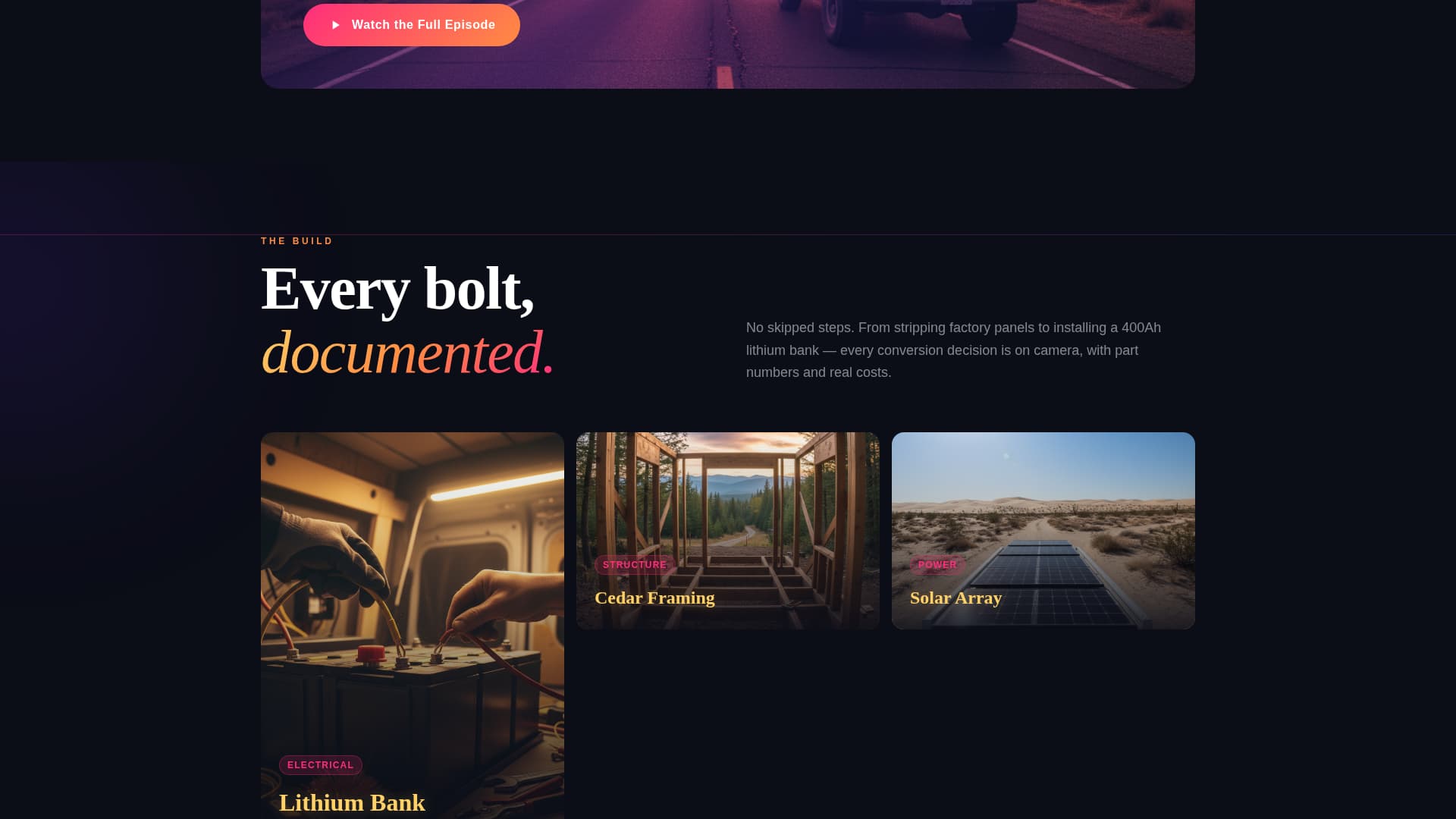 Nomad — Breathtaking Van Life Landing Page Template