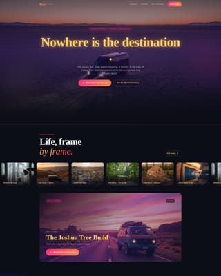 Nomad — Breathtaking Van Life Landing Page Template