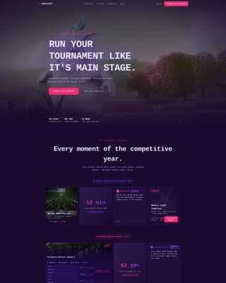 Bracket - Electrifying Tournament Landing Page Template