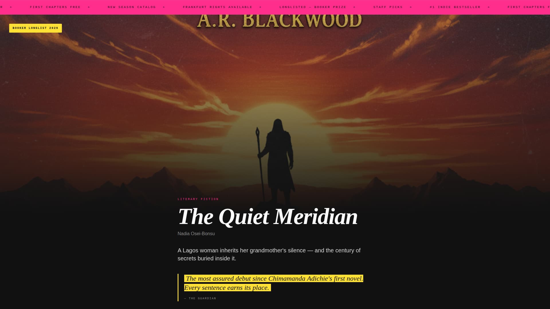 Folio - Immersive Publishing Landing Page Template