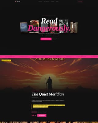 Folio - Immersive Publishing Landing Page Template