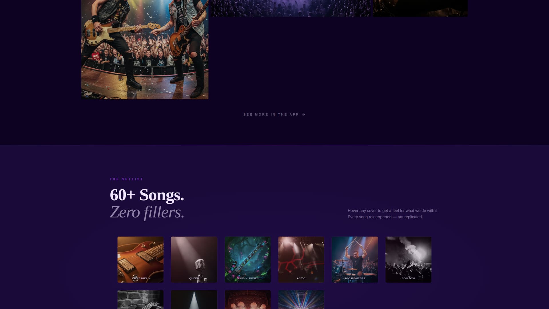 Encore - Spotlight Rockband Landing Page Template