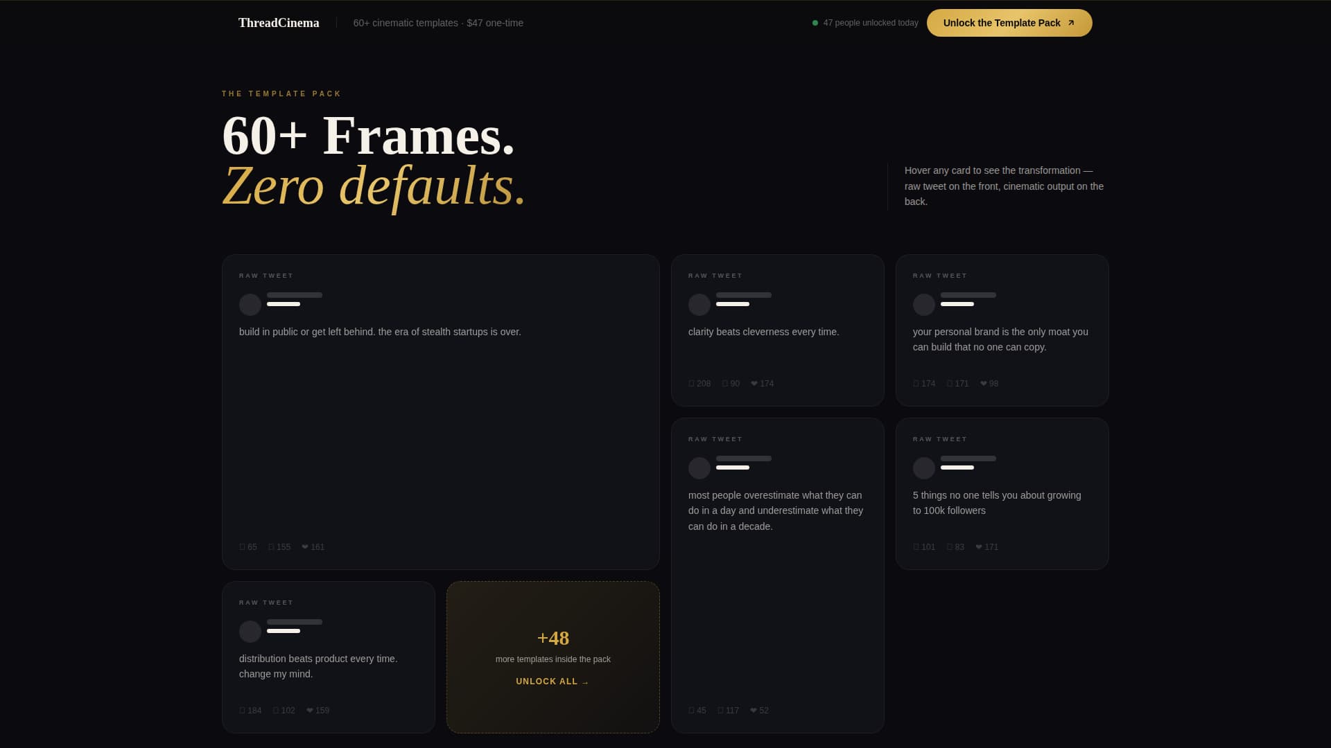 Thread - Cinematic Twitter X Landing Page Template