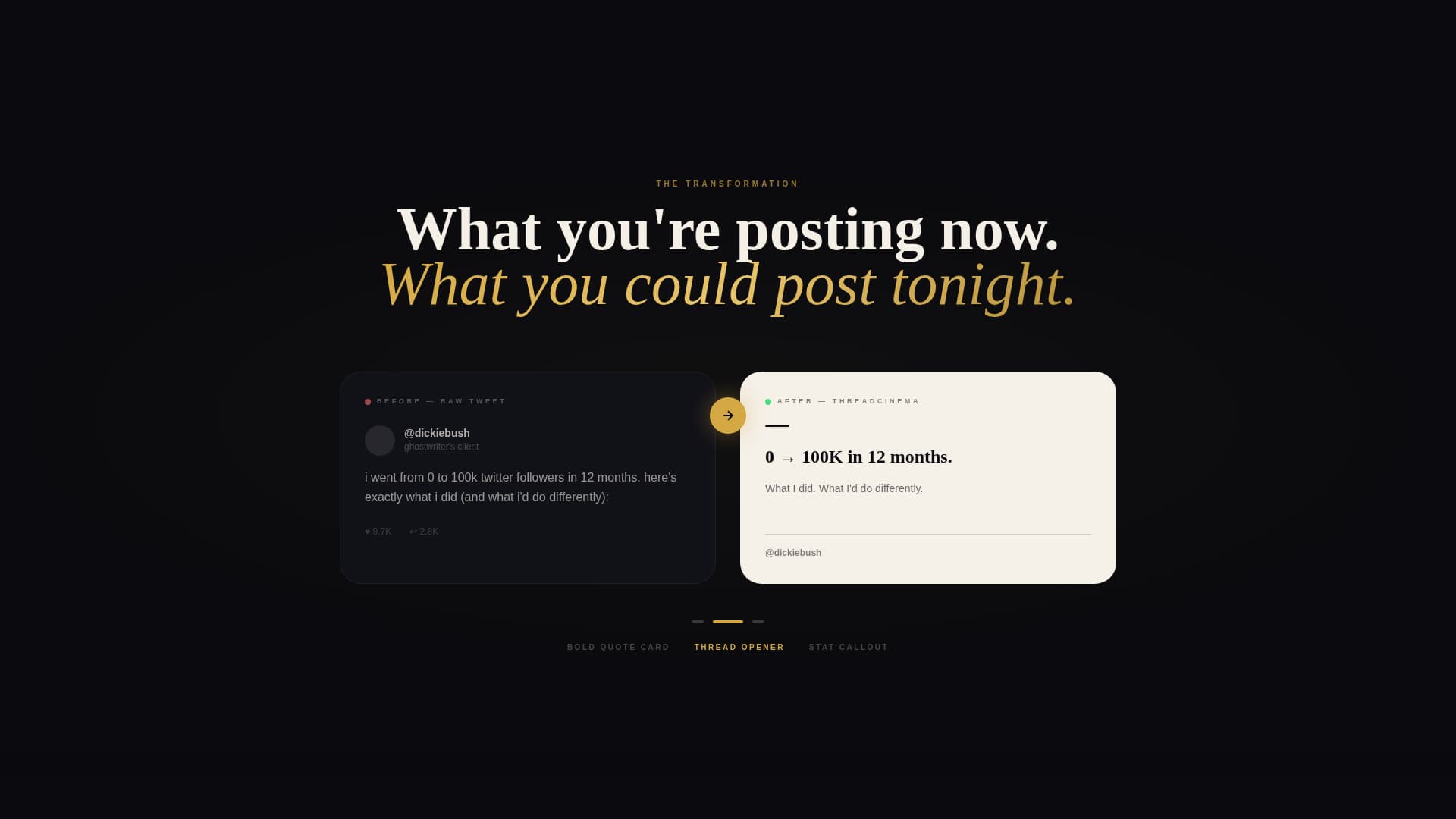 Thread - Cinematic Twitter X Landing Page Template
