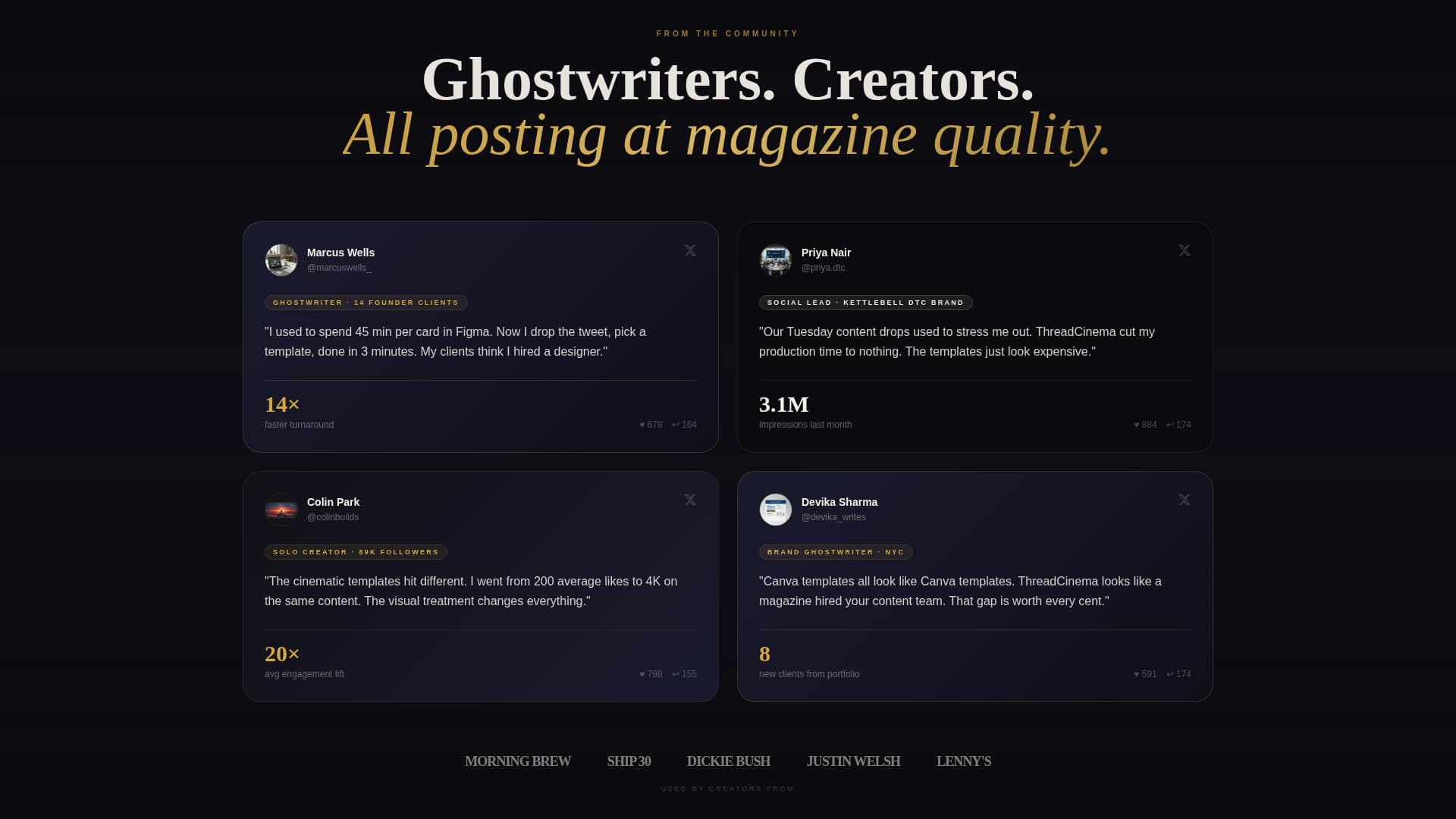 Thread - Cinematic Twitter X Landing Page Template